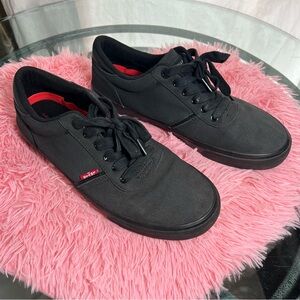 Levi’s Black Canvas Sneakers | Men’s Size 9 | Hex-Proof & Street-Ready